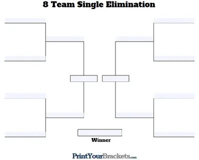 Fillable 8 Team Tourney Bracket - Editable Bracket