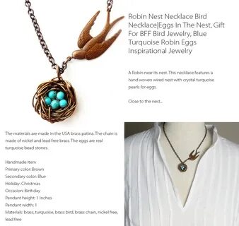 Sale nest necklace with eggs is stock