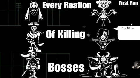 Every death of monsters bosses undertale first run - YouTube