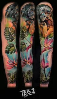 Jungle Sleeve Tattoo Designs * Half Sleeve Tattoo Site