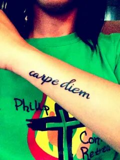 Carpe diem Carpe diem, Meaningful tattoo quotes, Tattoos