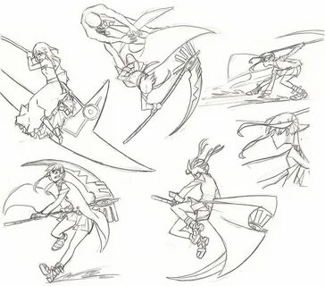 Maka in action/fight poses Drawing poses, Anime poses refere