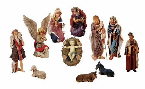 36" Large 12-Piece Outdoor Nativity Christmas Yard Art Stabl