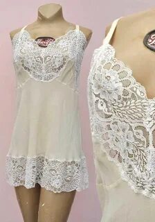 In Original Package Vintage White Slip with Lace Never Worn 