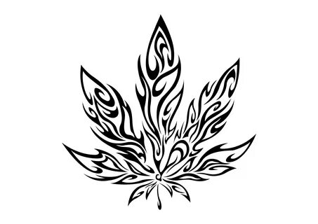 Weed Leaf Drawing - ClipArt Best