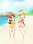 Peach and Daisy (swimsuit) by https://www.deviantart.com/dee