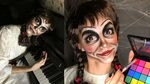 Annabelle doll makeup tutorial NYX Halloween страшный грим к
