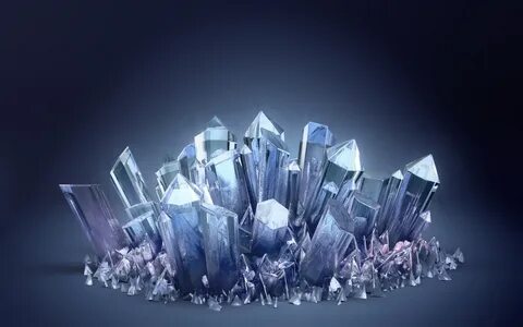 Обои crystal, 3d, crystals, 3d crystal, blue crystal на рабо