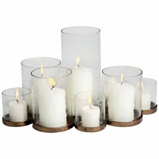 Interlude Home Lilith Centerpiece Glass candle holders cente