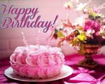 Happy Birthday Pink Cake ja Helix küünal HD-taustapildi alla