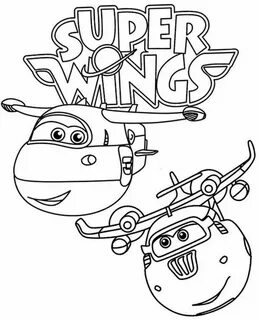 Super Wings Coloring Pages. Print for Kids WONDER DAY - Colo