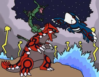 Free download Rayquaza Groudon and Kyogre fight by Austinerf