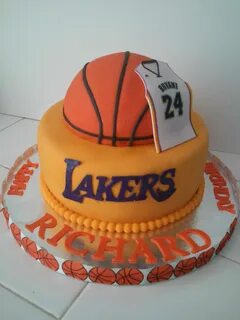 Laker's cake Basketball birthday cake, Dad birthday cakes, B