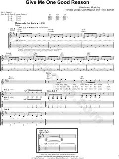 blink-182 "Give Me One Good Reason" Guitar Tab in D Major - 