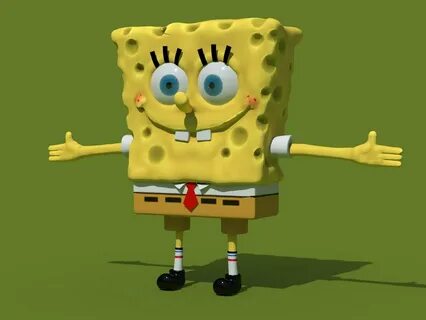 spongebob squarepants 3d model in cartoon 3dexport