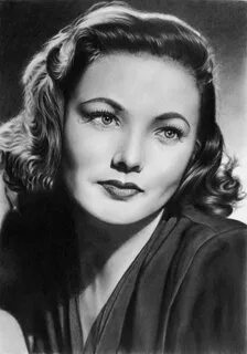 Картинки Gene Tierney Девушки Черно белое смотрят 2576x3684