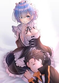 обои Subaru Natsuki субару нацуки и Rem рем из аниме Rezero 