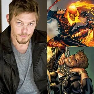 Norman Reedus with light hair as Ghost Rider (John "Johnny" 