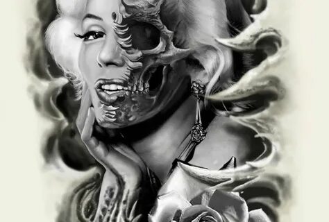 Pin by Mike Putnam on Monroe Dark art tattoo, Sugar skull dr