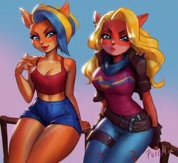 new Tawna and original Tawna outfit swap Crash Bandicoot Kno