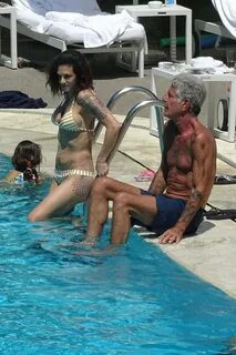 Asia Argento: Bikini Candids at the hotel swimming pool in R