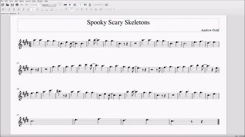 Spooky Scary Skeletons Alto/Bari Sax Sheet Music - YouTube