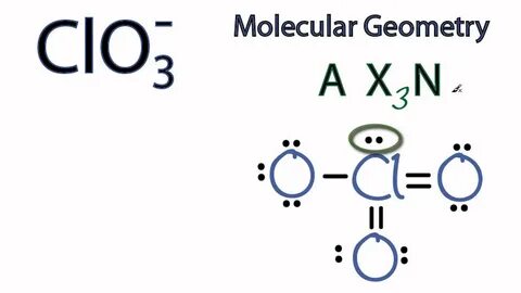 ClO3- Molecular Geometry / Shape and Bond Angles - Chlorate 