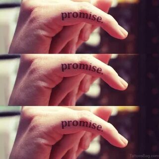 54 Likeable Promise Finger Tattoos - Tattoo Designs - Tattoo
