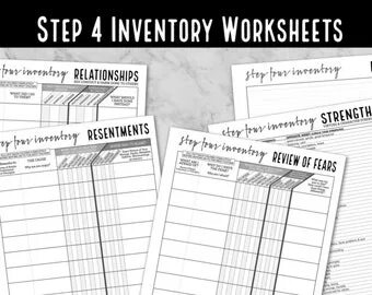 32 Celebrate Recovery Step 4 Inventory Worksheet - Worksheet