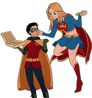 Damian and Supergirl 💕 Superhero comic, Batman funny, Superg