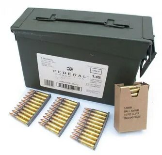 Federal 5.56 mm nato 55gr fmj bt ammunition 20 round box xm1