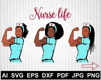 Rosie the Riveter Svg African American Nurse Svg Clipart Ets