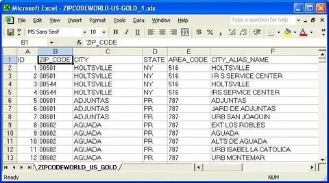 FileGets: United States ZIP Code Database (Gold Edition) Scr
