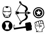 Library of hawkeye logo marvel picture black and white downl