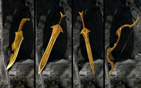 Elven Armor and Weapons recolor at Skyrim Nexus - Mods and C