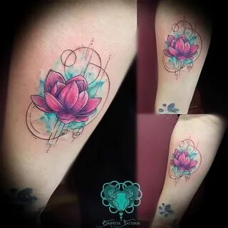 MsMina's Geometric Watercolor Lotus Tattoo - Imgur