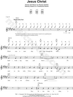 Woody Guthrie "Jesus Christ" Sheet Music (Leadsheet) in F# M