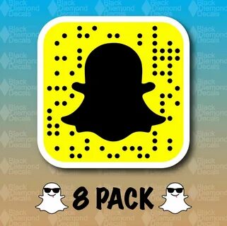 Snapchat Snapcode QR Code 8 PACK 3'' Custom Vinyl Decal Stic