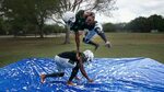 PLAYING TACKLE FOOTBALL ON A SLIP AND SLIDE PT. 2 - YouTube