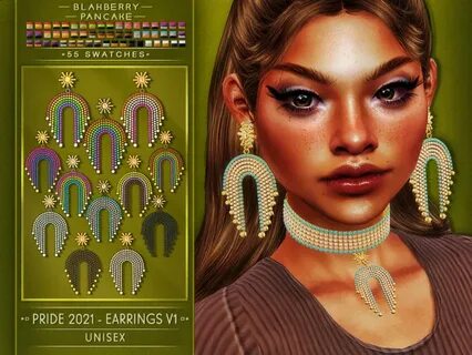 Earrings & Chokers Pride 2021 at Blahberry Pancake " Sims 4 
