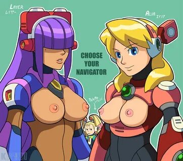 alia, layer, and pallette (mega man and 2 more) drawn by chi