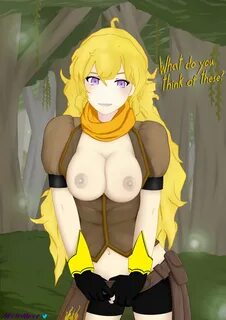 Xbooru - blonde breasts forest nature necromalock outside pu