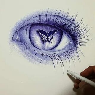Pin by Ái Mi Bùi on Traditional Art Butterfly eyes, Eye draw