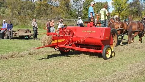 Horse Powered Baler - YouTube