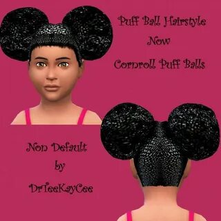Cornroll Puff-ball hairstyle and skin detail retexture at Si