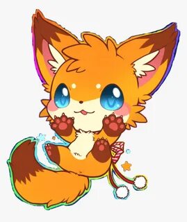 3 Kawaii Fox Kitty Freetoedit - Cute Baby Fox Drawing, HD Pn