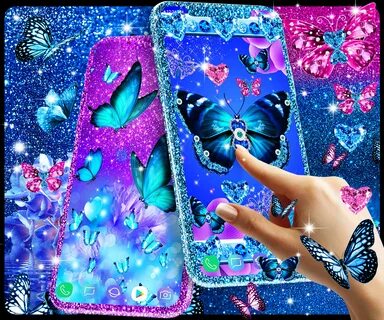 Blue glitz butterfly wallpaper APK pour Android Télécharger