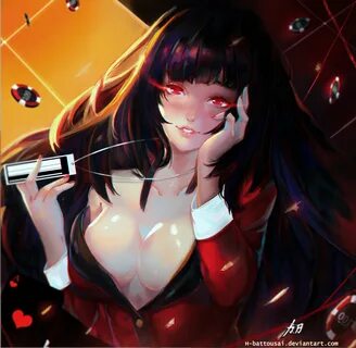 Wallpaper : Jabami Yumeko, Kakegurui, anime girls, women, bl