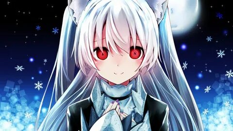 White Haired Red Eyes Anime Girl Wallpapers - Wallpaper Cave