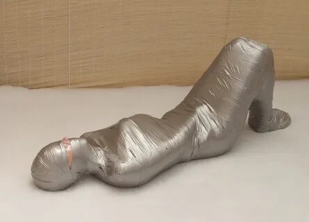 Duct tape mummification bondage